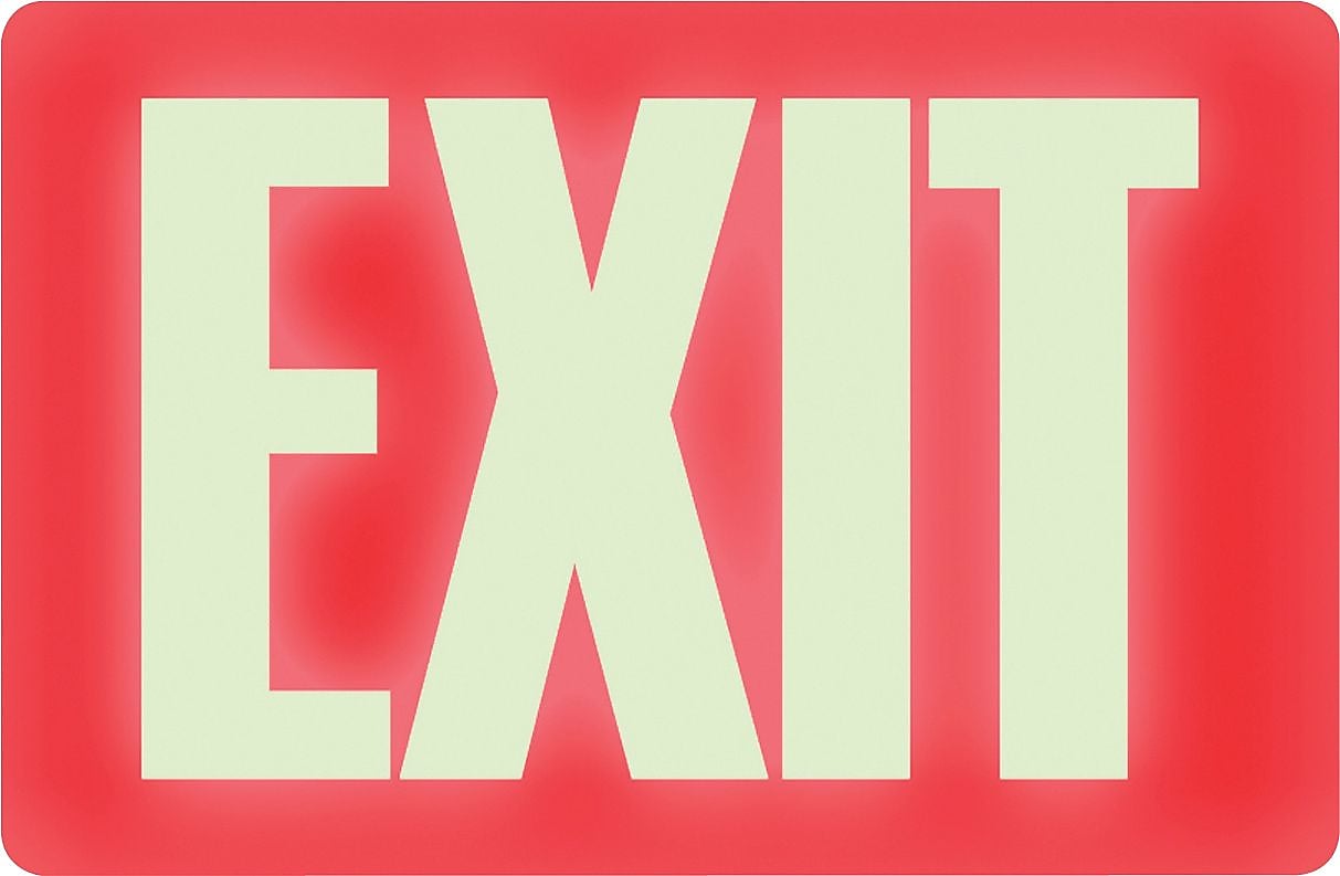 Headline® GLOW IN DARK-EXIT, 8"x12", 1 each