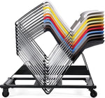 Global Duet Steel Chair Dolly, Black (TD6624)