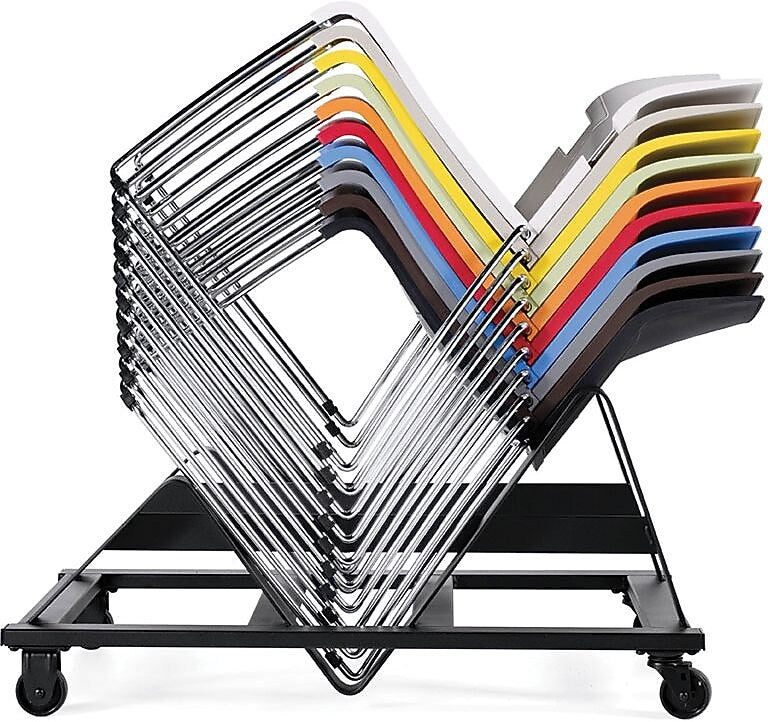 Global Duet Steel Chair Dolly, Black (TD6624)