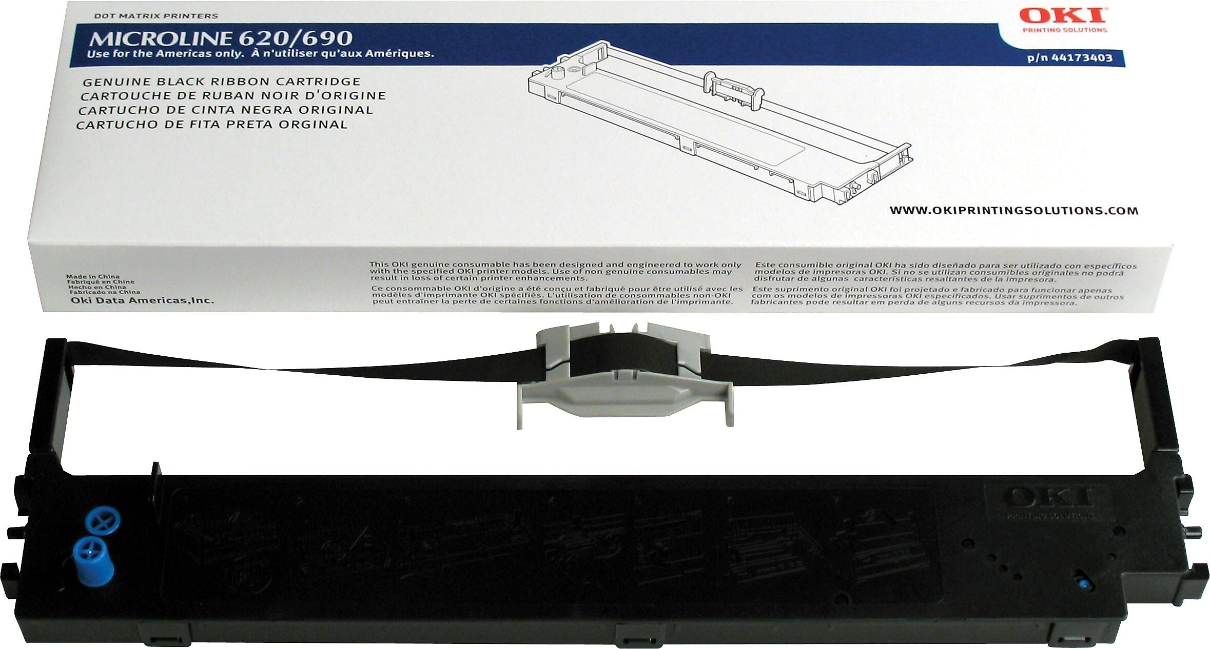 OKI Printer Ribbon, Black (44173403)