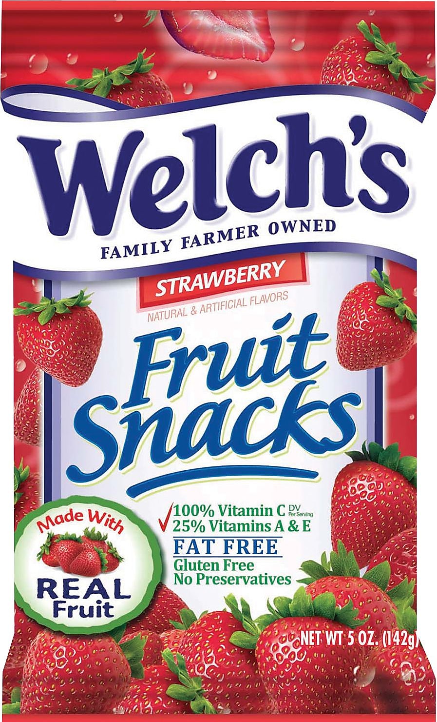 Welch's Gluten Free Strawberry Snacks, 5 oz., 12 Packs/Box (PIM05096)
