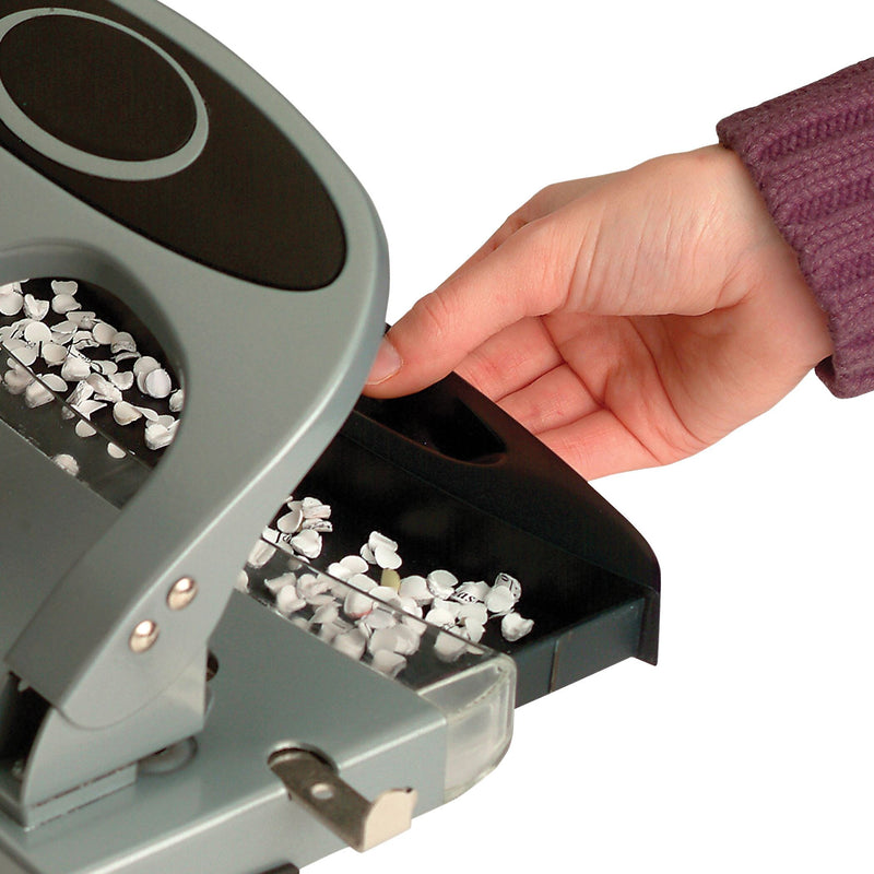 Officemate Deluxe Desktop 3-Hole Punch, 45 Sheet Capacity, Silver (90100)
