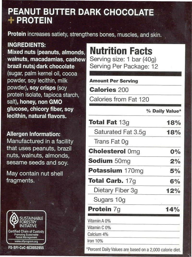 KIND Gluten Free Peanut butter Dark Chocolate Nut Bar, 1.4 oz., 12 Bars/Box (KND17256)