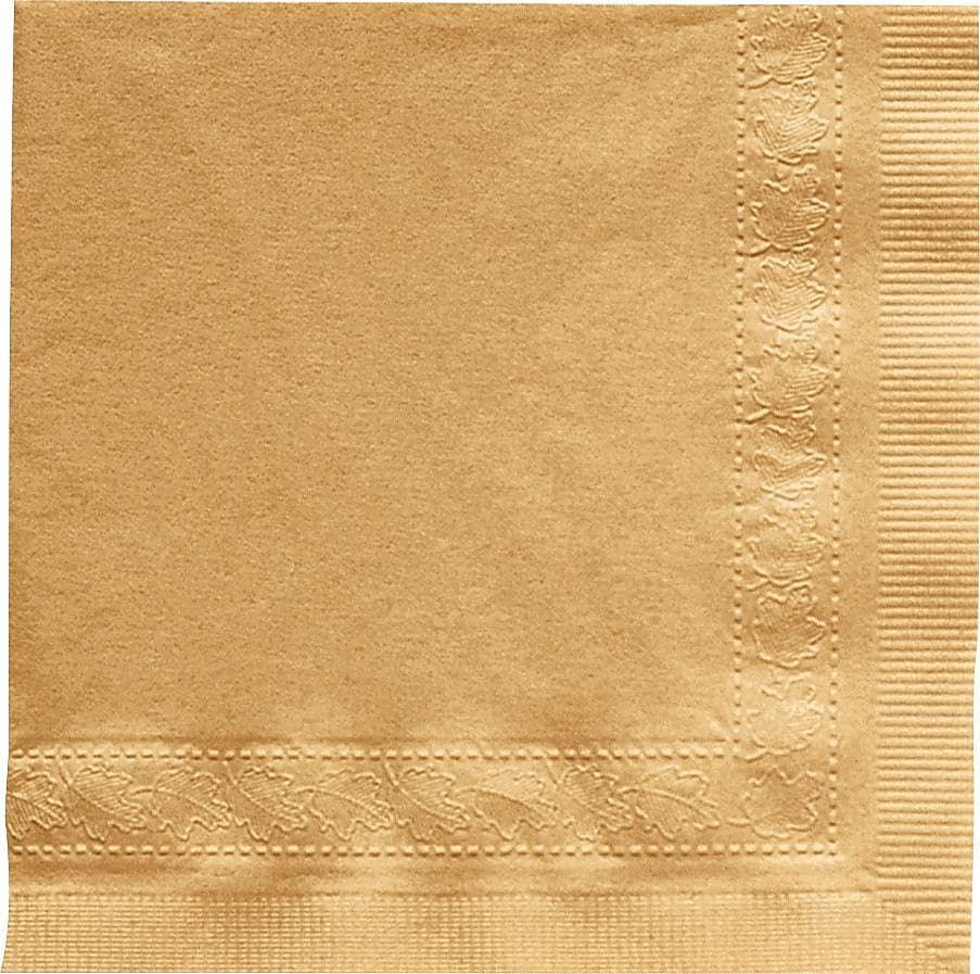 Hoffmaster Beverage Napkin, 2-ply, Glittering Gold, 250 Napkins/Pack, 4/Carton (180345)