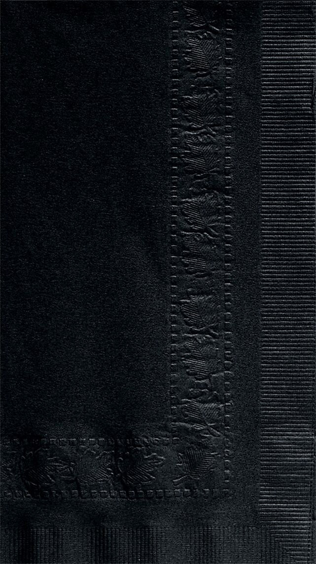 Hoffmaster Embossed Paper Dinner Napkins, 2 Ply, Black, 1000/Carton (1810513)