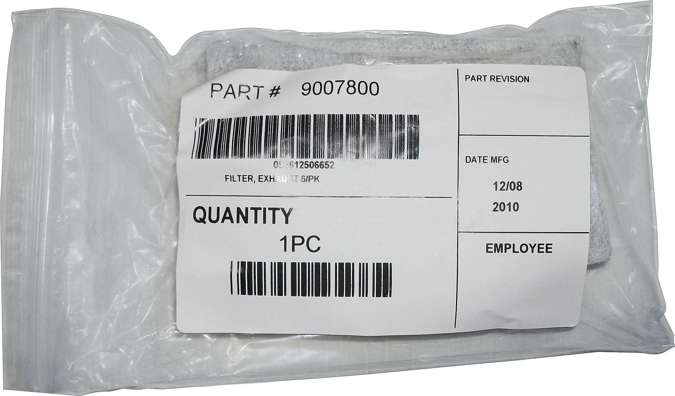 Nobles Exhaust Microfilter for Nobles V-BP-6 Backpack Vacuum, 6/Pk