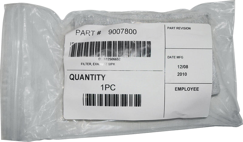 Nobles Exhaust Microfilter for Nobles V-BP-6 Backpack Vacuum, 6/Pk