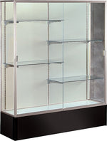Ghent Spirit Series Display Case, 4-Shelf, Black, 72"H x 60"W x 16"D