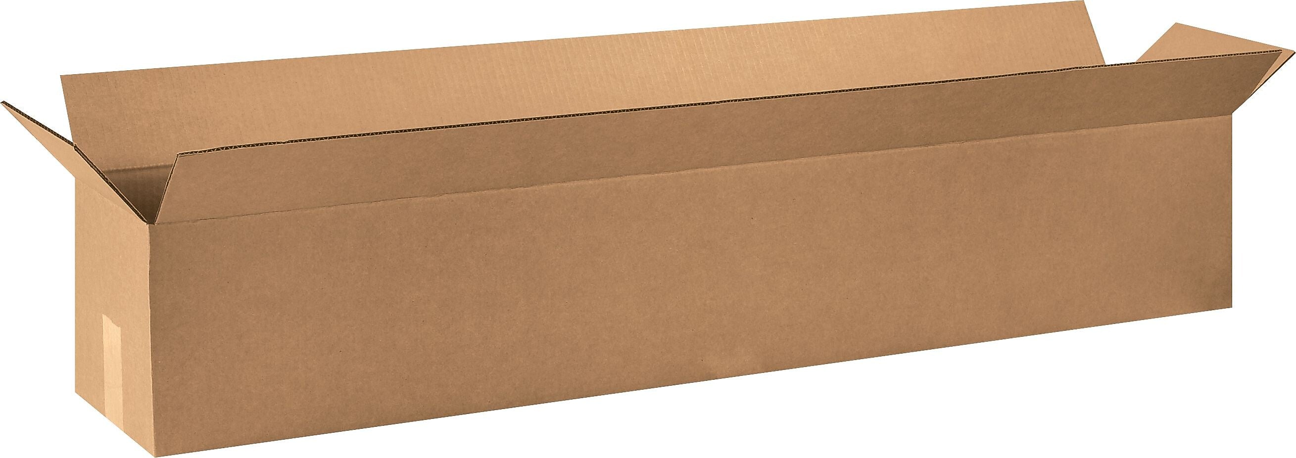 48" x 6" x 6" Shipping Boxes, 32 ECT, Brown, 25/Bundle (4866)