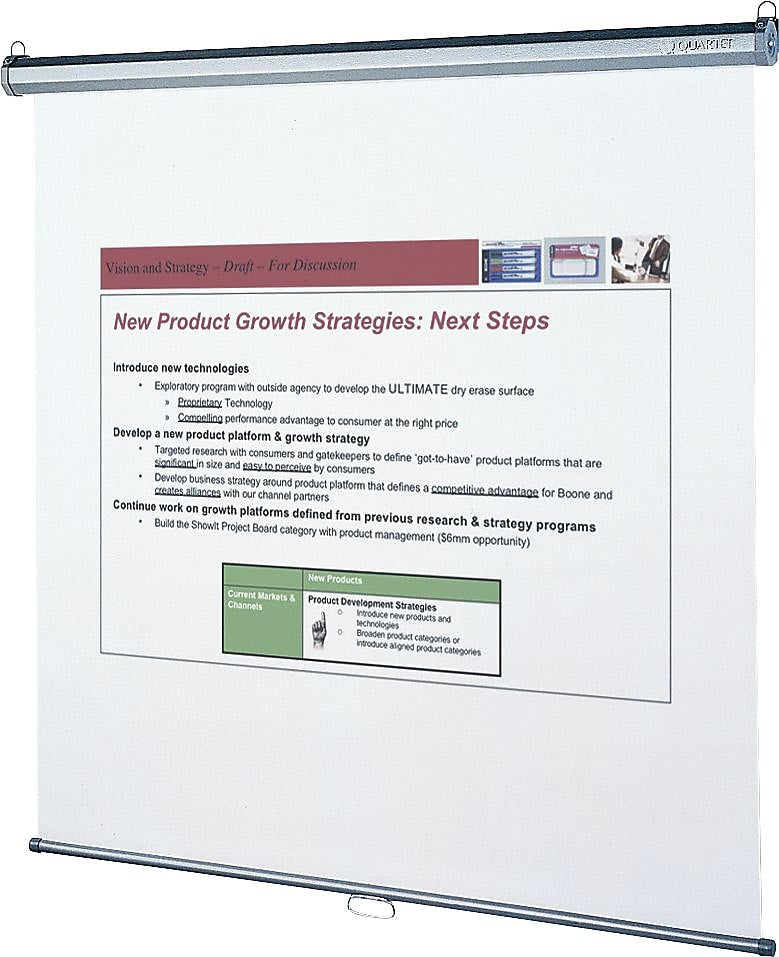 Quartet 136" Manual Tripod Projector Screen, White (696S)