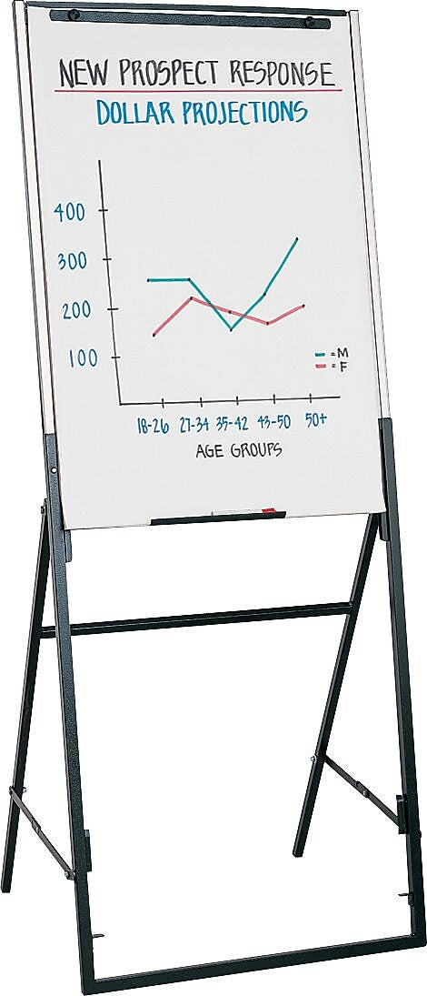 Quartet Futura Flip Chart Easel, 67", Black Metal (QT351900)