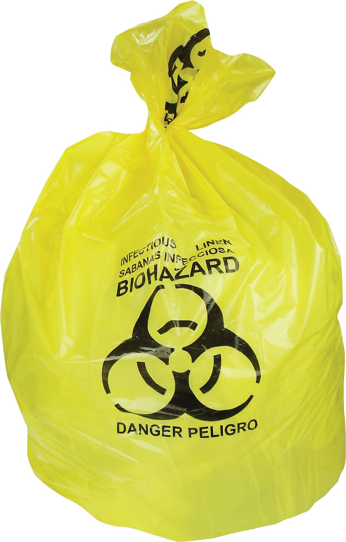 Heritage 30 Gal. Biohazard Liners, Yellow, 43"L x 30"W, 200/Carton (A6043PY)