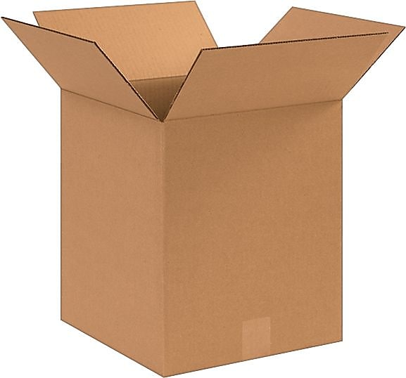 10" x 10" x 12" Shipping Boxes Brown, 25/Bundle (101012)