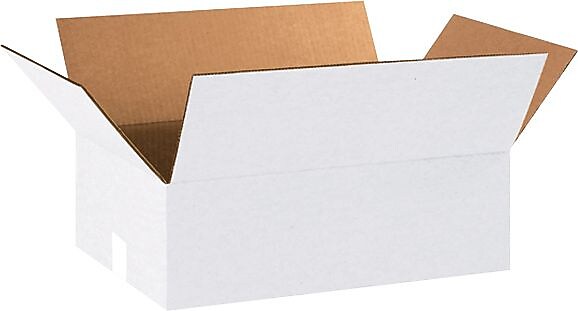 18" x 12" x 6" Shipping Boxes, 32 ECT, White, 25/Bundle (18126W)