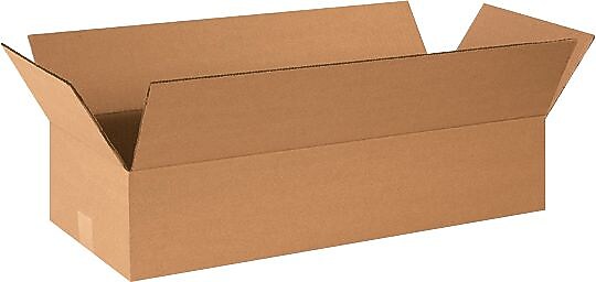 24" x 6" x 4" Shipping Boxes, 32 ECT, Brown, 25/Bundle (2464)