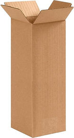 4" x 4" x 10" Shipping Boxes, 32 ECT, Brown, 25/Bundle (4410)