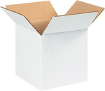 5" x 5" x 5" Shipping Boxes, 32 ECT, White, 25/Bundle (555W)