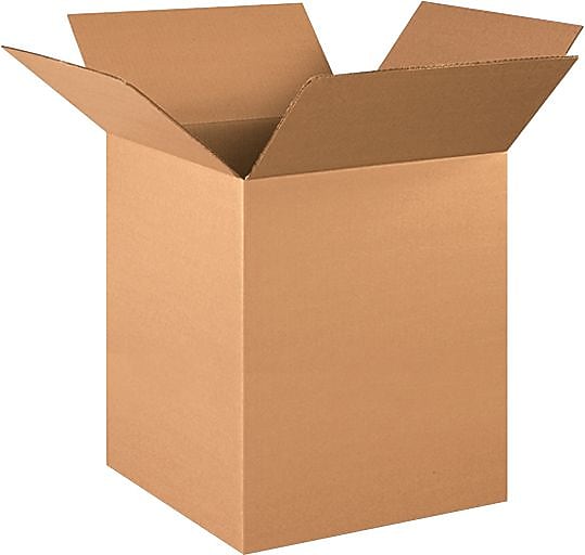 16" x 16" x 24" Shipping Boxes, 32 ECT, Brown, 20/Bundle (161624)