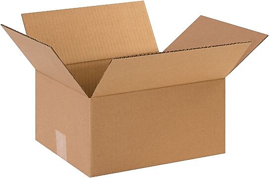 12" x 10" x 6" Shipping Boxes, Brown, 25/Bundle (HD12106)
