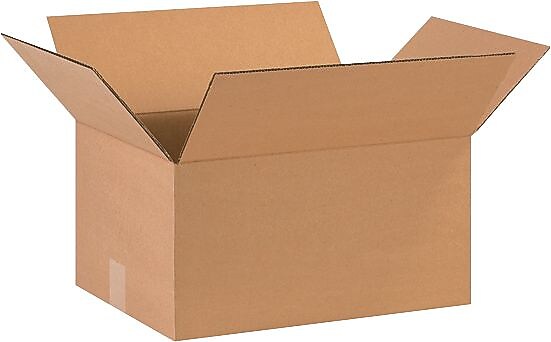 16" x 12" x 8" Shipping Boxes Brown, 25/Bundle (HD16128)