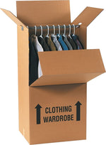 24" x 20" x 46" Wardrobe Boxes, 48 ECT, Brown, 5/Bundle (242046WARD)