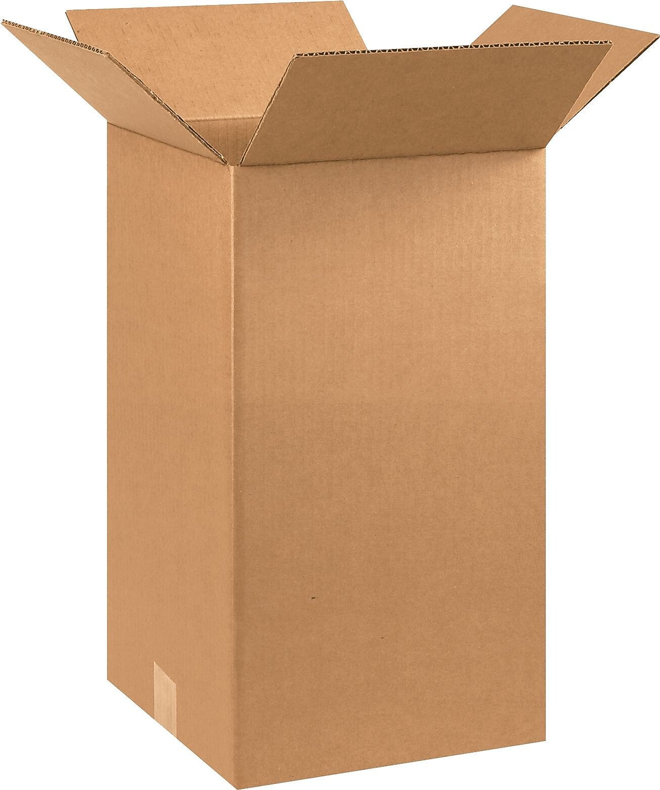 10" x 10" x 18" Shipping Boxes, 32 ECT, Brown, 25/Bundle (101018)
