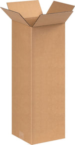 8" x 8" x 20" Shipping Boxes, 32 ECT, Brown, 25/Bundle (8820)