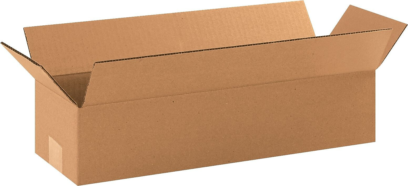 18" x 4" x 4" Shipping Boxes, 32 ECT, Brown, 25/Bundle (1844)