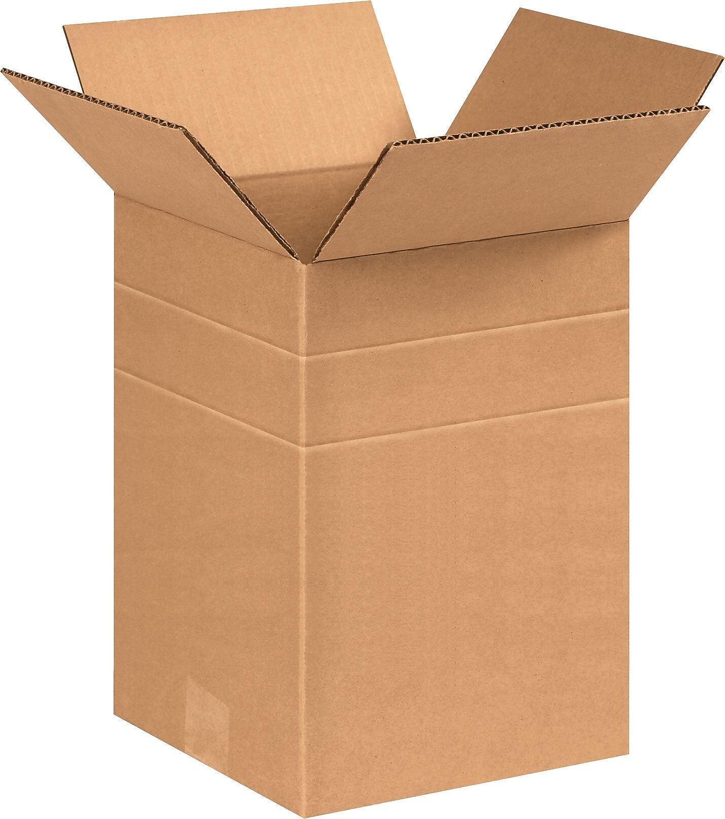 8.5" x 8.5" x 12" Multi-Depth Shipping Boxes, 32 ECT, Brown, 25/Bundle (MD8812R)