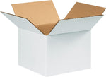 8" x 8" x 6" Shipping Boxes, 32 ECT, White, 25/Bundle (886W)