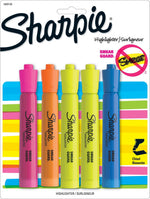 Sharpie Tank Highlighter, Chisel Tip, Assorted, 5/Pack (1809199)