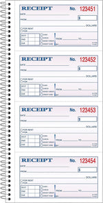 Adams 2-Part Carbonless Receipt Book, 5" x 11", 200 Sets/Book (SC1152)