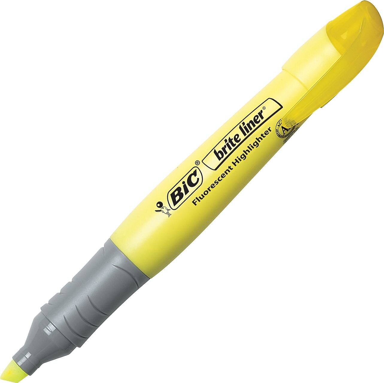 BIC Brite Liner Tank Highlighters, Chisel Tip, Yellow, 144/Carton (BLMG11YELCA)