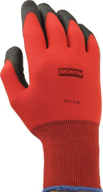 North® Flex Red™ Coated Gloves, PVC, Knit-Wrist Cuff, XL Size, Red/Black, 12 Pair/Bx (NF11/10XL)