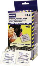 North® Safety Respirator Cleaning Wipe, 5" x 7", 100/Box (068-7003)
