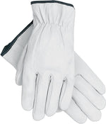 Memphis Glove Driver's Gloves, Goatskin Leather, Medium, White, 12 Pairs