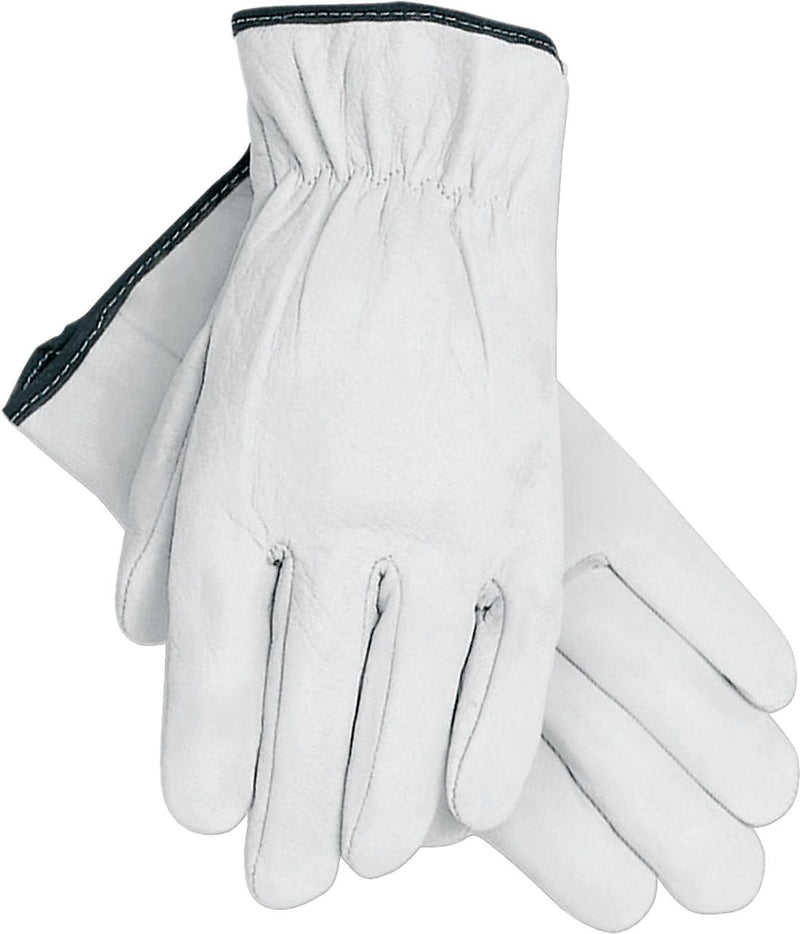 Memphis Glove Driver's Gloves, Goatskin Leather, Medium, White, 12 Pairs