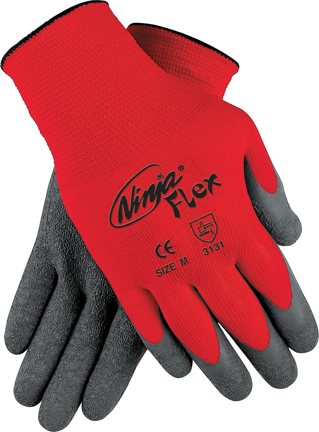 Memphis Glove Ninja Flex Coated Gloves, Nylon, Small, Red/Gray, 12 Pairs (127-N9680S)