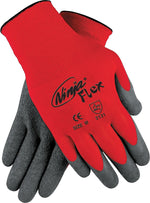 Memphis Glove Ninja Flex Coated Gloves, Nylon, Small, Red/Gray, 12 Pairs (127-N9680S)