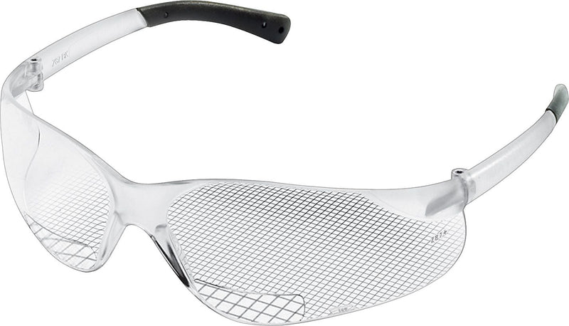 MCR Safety BearKat Crews ANSI Z87 Magnifier Protective Glasses, Clear, 1.5 Diopter