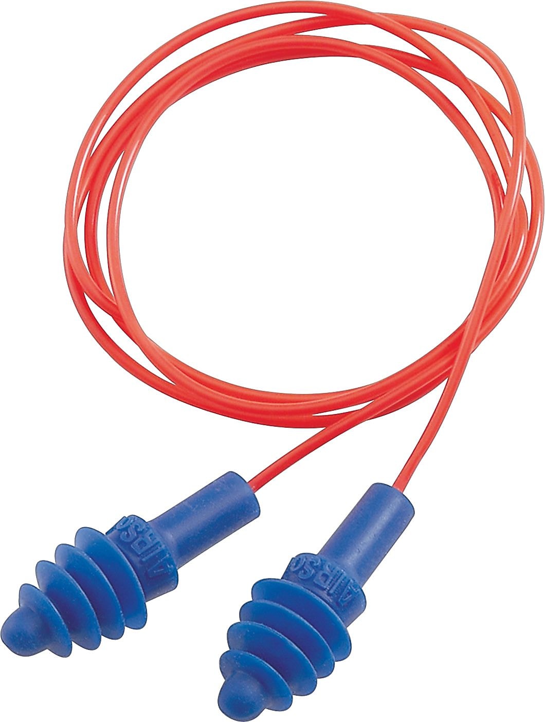 Howard Leight AirSoft Resuable Corded Earplugs, NRR 27 dB, Red/Blue, 100/Box (DPAS-30R)