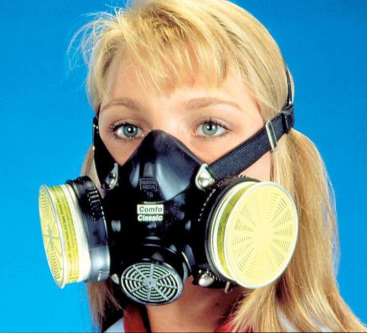 MSA Safety Comfo Classic® Half Facepiece Dual Cartridge Respirator, Large, Silicone
