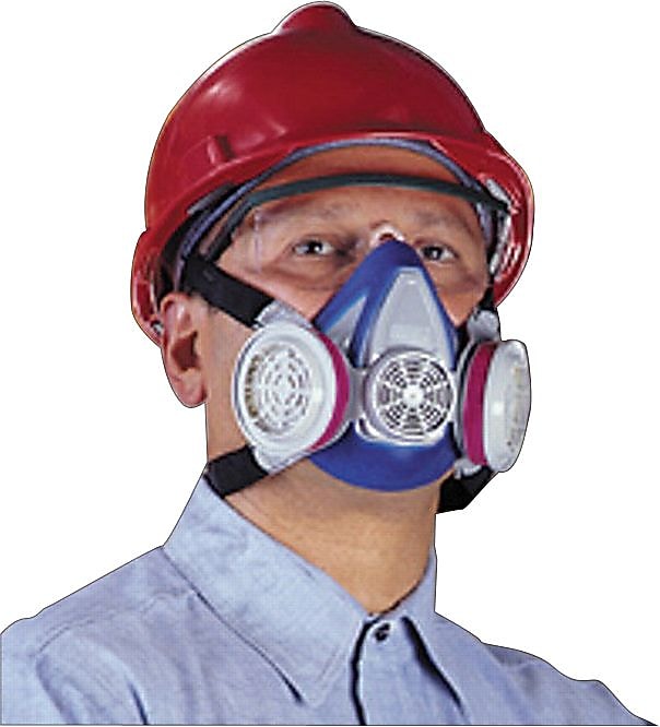MSA Safety Advantage® Half Facepiece Air Purifying Respirator, Blue, Medium, Thermoplastic Rubber (454-815444)