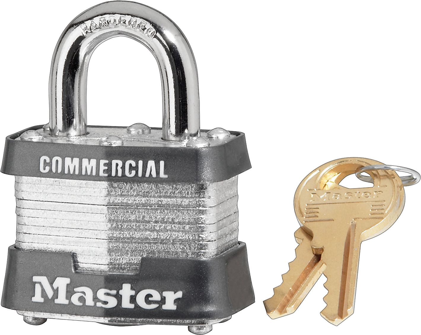 Master Lock® Safety Tumbler Padlocks, 4 pin, Laminated Steel, Keyed Different, 3/4" Shackle