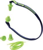 Moldex Jazz Band Banded Corded Earplugs, NRR 25 dB, Green/Blue, 10/Box (6506)
