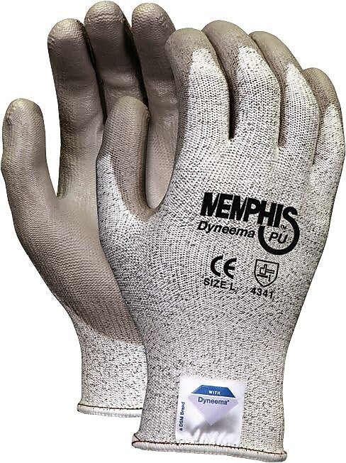 Memphis™ Memphis Dyneema Polyurethane Gloves, Medium, White/Gray, Pair