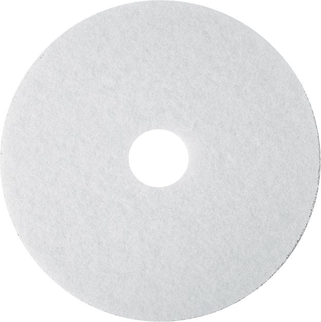 3M 13" Polishing Floor Pad, White, 5/Carton (410013)