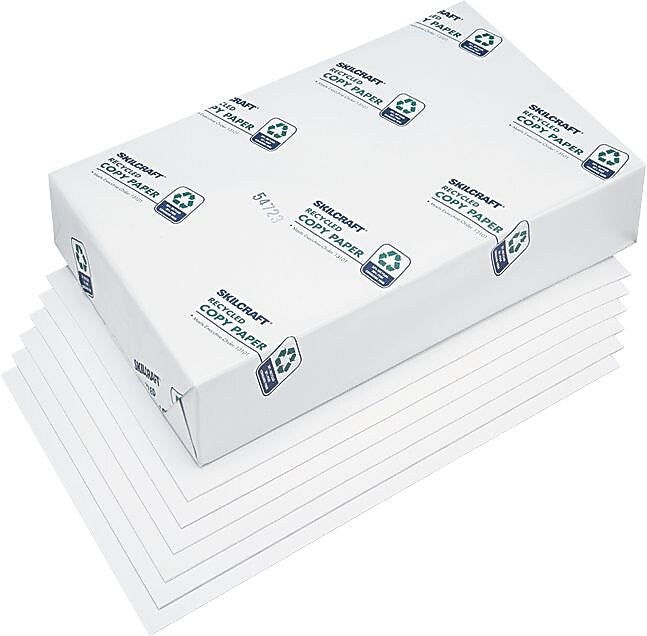 AbilityOne Xerographic Paper, White, 8 1/2"W x 11"L, 500/Box