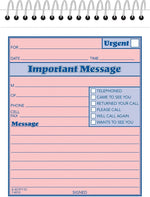 TOPS Phone Message Pad, 4-1/4" x 5-1/2", White/Canary, 50 Sheets/Pad (4010)