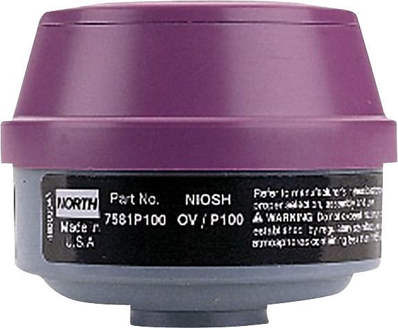 North® Safety Combination Gas and Vapor Cartridge, P100, Organic Vapor